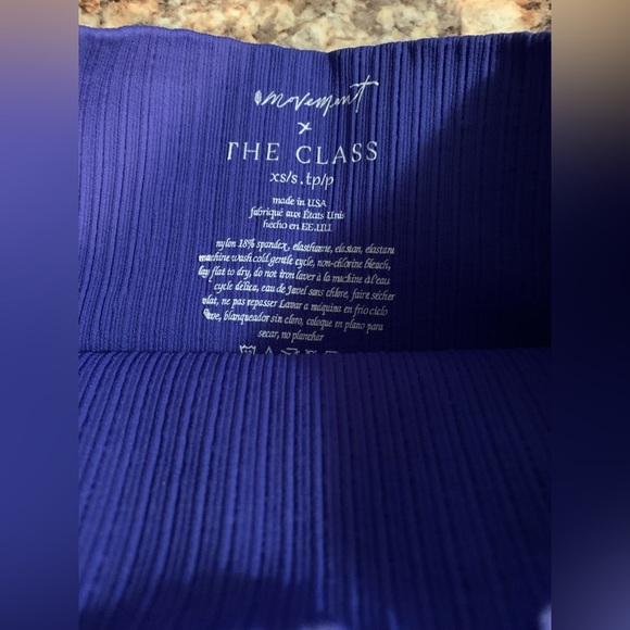 NWOT Free People Movement XS/S Good Karma Bike Shorts Blue New X The Class - Picture 2 of 3